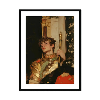 Peeking - Royal Gay Renaissance Art Print, Framed Vintage Photograph Ornate Gold Theatrical Costume Decorative
