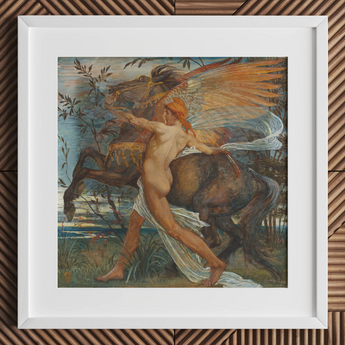 Pegasus - Walter Crane Art Print / Canvas, Walter Crane, Walter Crane Understood, Crane Understood Pegasus, Creature’s Umber-and-sienna