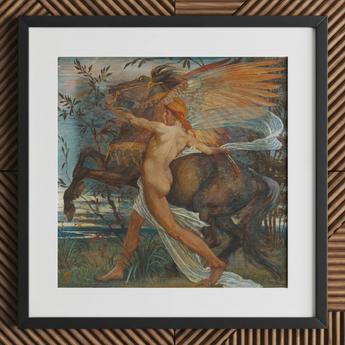 Pegasus - Walter Crane Art Print / Canvas, Walter Crane, Walter Crane Understood, Crane Understood Pegasus, Creature’s Umber-and-sienna