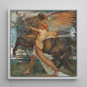 Pegasus - Walter Crane Art Print / Canvas, Walter Crane, Walter Crane Understood, Crane Understood Pegasus, Creature’s Umber-and-sienna