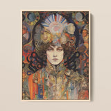 Pepper - Psychedelic Goddess Art Print / Canvas Artistic Portrait Stylized Figure Intricate Colorful Patterns Realms Untold, Cosmic