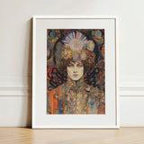 Pepper - Psychedelic Goddess Art Print / Canvas Framed Stylized Portrait Intricate Colorful Patterns Realms Untold, Cosmic Empress, Prints
