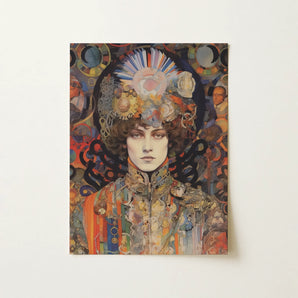 Pepper - Psychedelic Goddess Art Print / Canvas, Psychedelic Realms Untold, Cosmic Empress, Psychedelic Realms