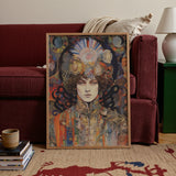 Pepper - Psychedelic Goddess Art Print / Canvas Vibrant Intricately Detailed Framed Stylized Portrait Realms Untold, Cosmic Empress, Prints