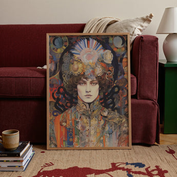 Pepper - Psychedelische Godinnenkunstprint / Canvas, Posters, Prints & Visuele Kunstwerken, Toby Leon