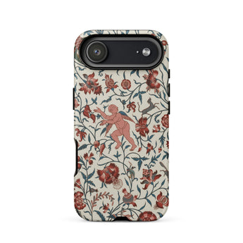 Persian Pattern - Auguste Racinet Islamic Phone Case Iphone 17 Air / Matte Vintage Cherub Floral Phone Case Beige Background Red Auguste
