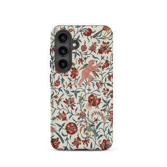 Persian Pattern - Auguste Racinet Islamic Phone Case Samsung Galaxy S24 / Matte Phone Case Vintage-style Floral Cherub Pattern Red Blue