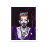 Louis - Club Kid Vampire Art Print, Person Purple Outfit Crown Skull Jewelry Open-mouthed Expression