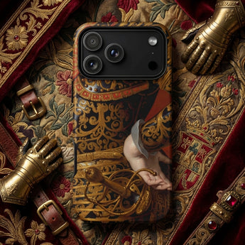 Philip Iv in Parade Armor - Gaspar De Crayer Phone Case Black Smartphone Gold Red Ornate Design Phone Case Crayer Iphone Case, Spectacle