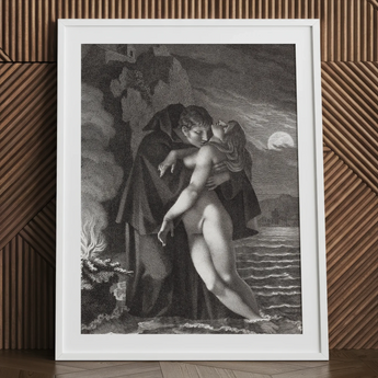 Phrosine and Melidore - Pierre Paul Prud’hon Art Print / Canvas, 24x32’’ / 61x81cm / White Frame / Matboard, Posters Prints & Visual