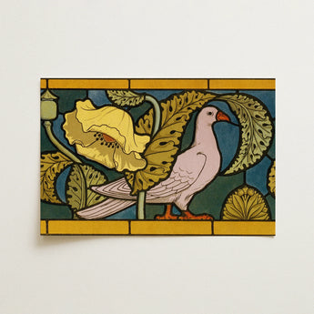 Pigeon et Pavots - Maurice Pillard Verneuil Art Print / Canvas, 18x12’’ / 46x31cm / Unframed / no Border, Posters Prints & Visual Artwork,