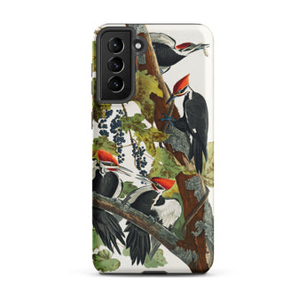 Pileated Woodpecker - John James Audubon Phone Case, Samsung Galaxy S21 Plus / Matte, Mobile Cases, Toby Leon