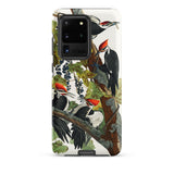 Pileated Woodpecker - John James Audubon Phone Case Samsung Galaxy S20 Ultra / Matte Phone Case Detailed Illustration Black-and-white