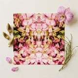 Pink Kaleidoscope - Thai Orchid Art Print / Canvas Square Canvas Print Symmetrical Kaleidoscopic Pattern Pink Pale Orchid Art, Photography