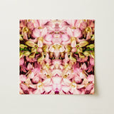 Pink Kaleidoscope - Thai Orchid Art Print / Canvas Square Canvas Print Symmetrical Mirrored Pattern Pink Cream Kaleidoscopic Orchid Art,