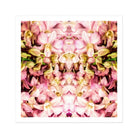 Pink Kaleidoscope - Thai Orchid Art Print, Kaleidoscopic Pattern Pink Yellow Orchid Flowers Arranged Mirror-like