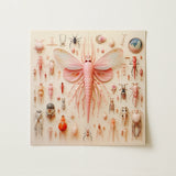 Pink Mama Moth - Alien Species Taxonomy Art Print / Canvas, 12x12’’ / 31x31cm / Unframed / no Border, Posters Prints & Visual Artwork, Toby
