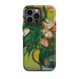 Pink Oleanders - Vincent Van Gogh Floral Phone Case Iphone 14 Pro Max / Matte Floral-patterned Phone Case Vincent Gogh, Gogh’s Oleanders,