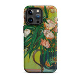 Pink Oleanders - Vincent Van Gogh Floral Phone Case Iphone 15 Pro Max / Matte Floral Art Phone Case Vincent Gogh, Gogh’s Oleanders, Gogh