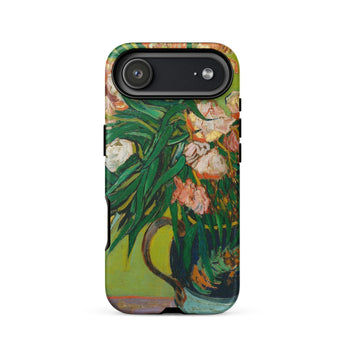Pink Oleanders - Vincent Van Gogh Floral Phone Case Iphone 17 Air / Matte Phone Case Floral Design Green Pink Flowers Vase Vincent Gogh,