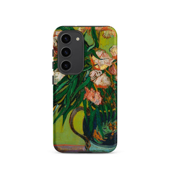 Pink Oleanders - Vincent Van Gogh Floral Phone Case Samsung Galaxy S23 / Matte Phone Case Vibrant Impressionistic Painting Pink White