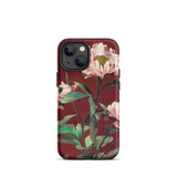 Pink Peonies - Ogawa Kazumasa Floral Phone Case Iphone 13 Mini / Matte Floral Patterned Phone Case Kazumasa Ogawa’s Peonies, Kazumasa’s