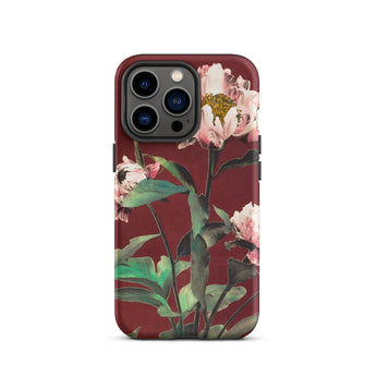 Pink Peonies - Ogawa Kazumasa Floral Phone Case Iphone 13 Pro / Matte Floral Patterned Phone Case Kazumasa Ogawa’s Peonies, Kazumasa’s