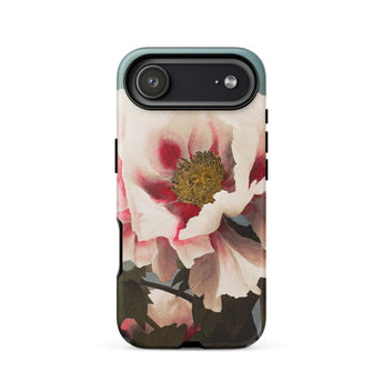 Pink Peony - Ogawa Kazumasa Floral Phone Case Iphone 17 Air / Matte Floral Phone Case White Pink Peony Design Black Kazumasa Ogawa,