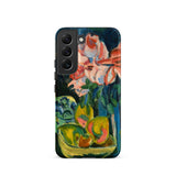 Pink Roses - Ernst Ludwig Kirchner Expressionist Phone Case, Samsung Galaxy S22 / Matte, Mobile Cases, Toby Leon