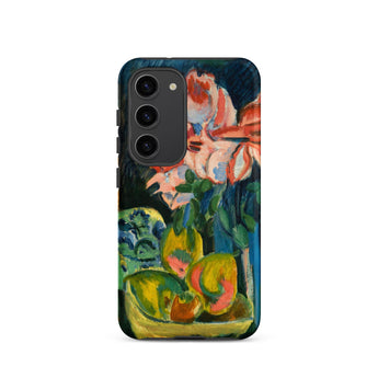 Pink Roses - Ernst Ludwig Kirchner Expressionist Phone Case, Samsung Galaxy S23 / Matte, Mobile Cases, Toby Leon
