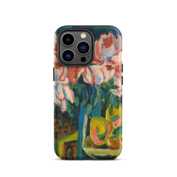 Pink Roses - Ernst Ludwig Kirchner Expressionist Phone Case Iphone 13 Pro / Matte Floral Art Iphone Case Ernst Ludwig Kirchner, Kirchner’s