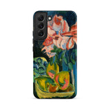 Pink Roses - Ernst Ludwig Kirchner Expressionist Phone Case Samsung Galaxy S22 Plus / Matte Phone Case Vibrant Impressionistic Painting