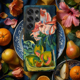 Pink Roses - Ernst Ludwig Kirchner Expressionist Phone Case Phone Case Vibrant Impressionistic Floral Life Design Pink Ernst Ludwig