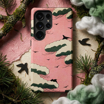 Pink Sky - Watanabe Seitei Bijutsu Sekai Art Phone Case, Mobile Cases, Toby Leon