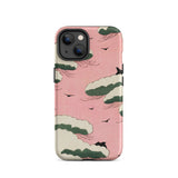 Pink Sky - Watanabe Seitei Bijutsu Sekai Art Phone Case Iphone 14 / Matte Pink Phone Case Cloud Design Watanabe Seitei, Bijutsu Sekai,