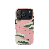 Pink Sky - Watanabe Seitei Bijutsu Sekai Art Phone Case Iphone 17 Pro / Matte Pink Green Camouflage Phone Case Matte Finish Watanabe