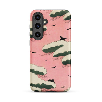 Pink Sky - Watanabe Seitei Bijutsu Sekai Art Phone Case Samsung Galaxy S24 Plus / Matte Pink Phone Case Vintage-style Illustration Stylized