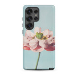 Pink Water Lily - Ogawa Kazumasa Floral Phone Case Samsung Galaxy S25 Ultra / Matte Soft Pink Flower Delicate Petals Green Center Printed