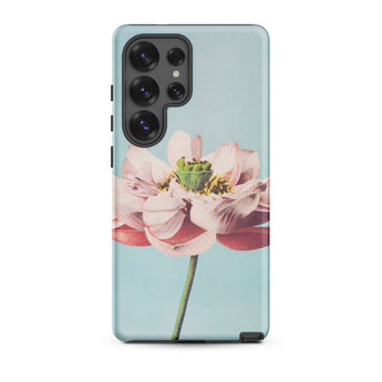 Pink Water Lily - Ogawa Kazumasa Floral Phone Case Samsung Galaxy S25 Ultra / Matte Soft Pink Flower Delicate Petals Green Center Printed
