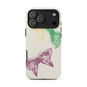 Pink Yellow & Green Butterflies - Kamisaka Sekka Phone Case, Iphone 17 Pro Max / Matte, Mobile Cases, Toby Leon