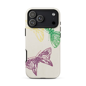 Pink Yellow & Green Butterflies - Kamisaka Sekka Phone Case, Kamisaka Sekka’s Butterflies, Sekka’s Butterflies Transforms, Kamisaka Sekka