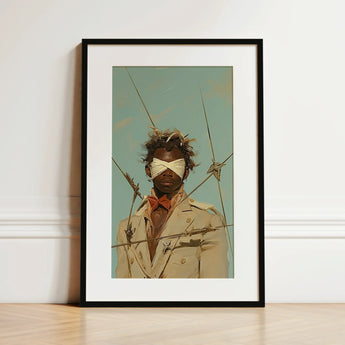 Pinpoint - Queer Black Outlaw Dandy Art Print / Canvas, 12x18’’ / 31x46cm / Frame / Matboard, Posters Prints & Visual Artwork, Toby Leon