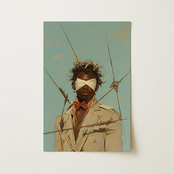 Pinpoint - Queer Black Outlaw Dandy Art Print / Canvas, 12x18’’ / 31x46cm / Unframed / no Border, Posters Prints & Visual Artwork, Toby Leon
