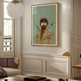 Pinpoint - Queer Black Outlaw Dandy Art Print / Canvas Framed Portrait Blindfolded Man, Prints