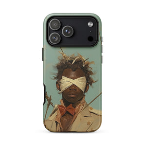 Pinpoint - Coque iPhone surréaliste Black Outlaw Dandy, 17 Pro Max / Mat, Coques de téléphone portable, Toby Leon