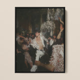 Piqued - Gay Rave Aristocracy Art Print / Canvas Black-framed Artwork Dynamic Dance Scene Opulent Dimly Lit, Prints