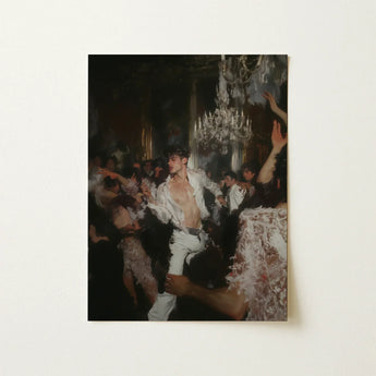 Piqued - Gay Rave Aristocracy Art Print / Canvas Rectangular Dynamic Dance Scene Opulent Ballroom, Prints