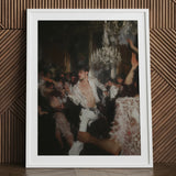 Piqued - Gay Rave Aristocracy Art Print / Canvas White Framed Man Elegant Partially Unbuttoned, Prints