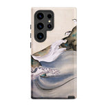Plovers Rocks and Waves - Suzuki Kiitsu Phone Case Samsung Galaxy S24 Ultra / Matte Sleek Phone Case Traditional Ink-wash Painting Waves