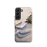 Plovers Rocks and Waves - Suzuki Kiitsu Phone Case Samsung Galaxy S22 / Matte Sleek Phone Case Watercolor-style Illustration Waves Seabirds